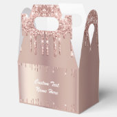 バラ金ゴールド赤面グリッターがテキスト優先ボックスを表示する フェイバーボックス (オープン)