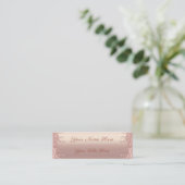 バラ金ゴールド赤面グリッターが名刺を乾かす スキニー名刺 (スタンド正面)