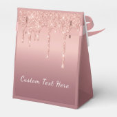 バラ金ゴールド赤面グリッターカスタム文字お気に入りボックスギフト フェイバーボックス (裏面サイド)