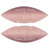 バラ金ゴールド赤面グリッターカスタム文字ギフトサッカー アメリカンフットボール (パネル)