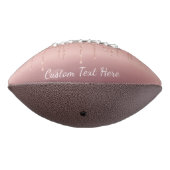 バラ金ゴールド赤面グリッターカスタム文字ギフトサッカー アメリカンフットボール (回転270)