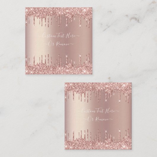 バラ金ゴールド赤面グリッターカスタム文字ノートカード ノートカード (正面/裏面)