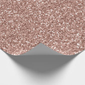 バラ金ゴールド赤面グリッターシームレススパークスキニー ラッピングペーパー (角)
