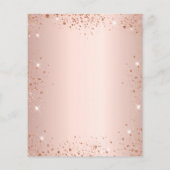 バラ金ゴールド赤面グリッタースパークルスクリプトバーメニュー (裏面)