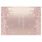 バラ金ゴールド赤面グリッタースパークルドリップカスタム文字 テーブルクロス (正面(横))