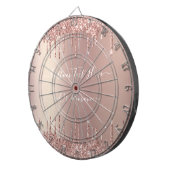 バラ金ゴールド赤面グリッタースパークルドリップスカスタム文字  ダーツボード (正面右)