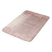 バラ金ゴールド赤面グリッタースパークルドリップスカスタム文字 バスマット (アングル)