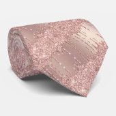 バラ金ゴールド赤面グリッタースパークルドリップスネックタイ ネクタイ (ロール)