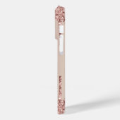 バラ金ゴールド赤面グリッタースパークルドリップスネーム文字 Case-Mate iPhoneケース (裏面 / 左)