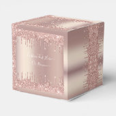 バラ金ゴールド赤面グリッタースパークルドリップス – 名前/文字 フェイバーボックス (裏面サイド)