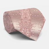 バラ金ゴールド赤面グリッタースパークルドリップユニーク ネクタイ (ロール)