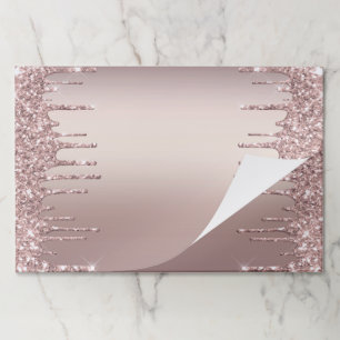 バラ金ゴールド赤面グリッタースパークルドリッモダンプス ペーパーパッド