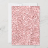 バラ金ゴールド赤面グリッタースパークル30歳の誕生日 招待状 (裏面)