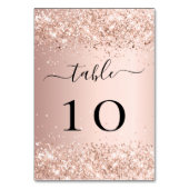 バラ金ゴールド赤面グリッタースパークル テーブルナンバー (正面)