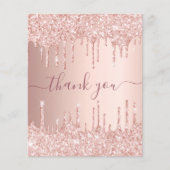 バラ金ゴールド赤面グリッタードライ感謝していプアップ チラシ (正面)