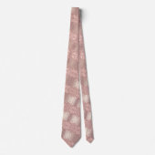 バラ金ゴールド赤面グリッタードリップシックパーティーネックタイ ネクタイ (正面)