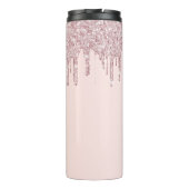 バラ金ゴールド赤面グリッタードリップモノグラム名 タンブラー (裏面)