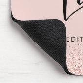 バラ金ゴールド赤面グリッターボスレディパーソナライズされたー マウスパッド (コーナー)