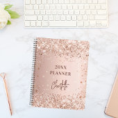 バラ金ゴールド赤面グリッター名スクリプトglam 2023 プランナー手帳