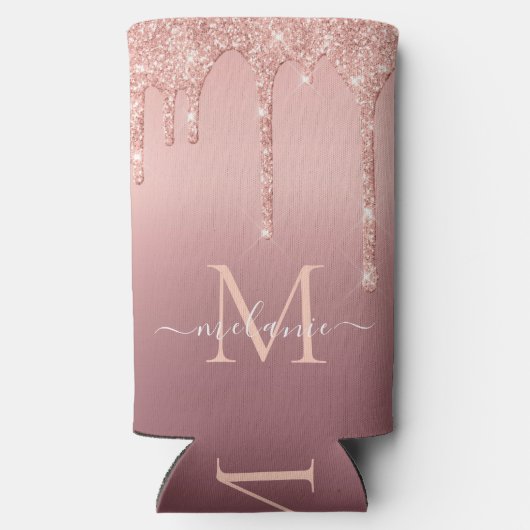 バラ金ゴールド赤面グリッター名文字クーラーボックス スリム缶クーラー (裏面)