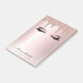 バラ金ゴールド赤面グリッターDrips Lash Extensions ポストイット (アングル)