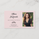 バラ金ゴールド赤面グリッツページャント名刺 名刺 (裏面)