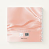 バラ金ゴールド赤面シルクサテンエレガント名 ノートブック (裏面)