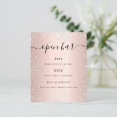 バラ金ゴールド赤面シルバーグリッタースクリプトバーメニュー (スタンド正面)