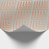 バラ金ゴールド赤面ティファニーアクアアールデコ銅 ラッピングペーパー (角)