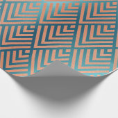 バラ金ゴールド赤面ティファニー金属アールデコ銅 ラッピングペーパー (角)