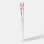 バラ金ゴールド赤面ドリップモノグラム名 Case-Mate iPhoneケース (裏面 / 左)