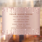 バラ金ゴールド赤面パーソナライズされたグリッター窓貼り ウィンドウサイン (シート2)