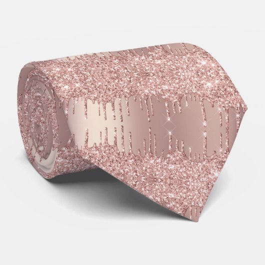 バラ金ゴールド赤面パーティーネックタイギフトグリッタードリップ ネクタイ (ロール)