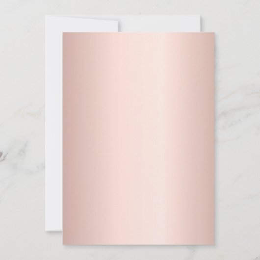 バラ金ゴールド赤面ピンクの花模様が最初の聖餐式をクロス 招待状 (裏面)