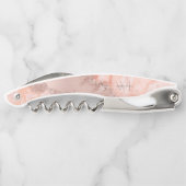 バラ金ゴールド赤面ピンクアゲイトグリッターモノグラム ソムリエナイフ (裏面)