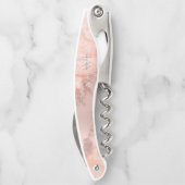 バラ金ゴールド赤面ピンクアゲイトグリッターモノグラム ソムリエナイフ (裏面)