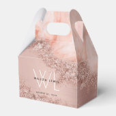 バラ金ゴールド赤面ピンクアゲイトグリッターモノグラム フェイバーボックス (正面サイド)