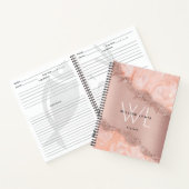 バラ金ゴールド赤面ピンクアゲートゲードグリッターレシピ ノートブック (内部)