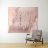 バラ金ゴールド赤面ピンクアゲートゲードグリッター結婚ズ タペストリー (インサイチュ(横))