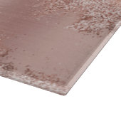 バラ金ゴールド赤面ピンクアゲートゲードグリッター カッティングボード (角)