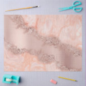 バラ金ゴールド赤面ピンクアゲートゲードグリッター 薄葉紙 (クラフト)