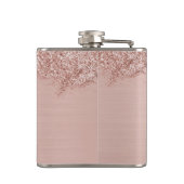 バラ金ゴールド赤面ピンクガーリーグリッターダストモノグラム フラスク (裏面)