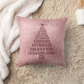 バラ金ゴールド赤面ピンククリスチャンクリスマス聖なる書物、 経典 クッション (ブランケット)