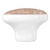 バラ金ゴールド赤面ピンクグラムスパークルクラックルシック セラミックノブ (側面)