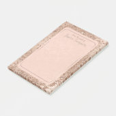 バラ金ゴールド赤面ピンクグラムスパークルクラックルシック ポストイット (アングル)