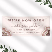 バラ金ゴールド赤面ピンクグリッターアゲートゲイドビジネス 横断幕