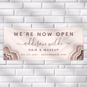 バラ金ゴールド赤面ピンクグリッターアゲートゲイドビジネス 横断幕