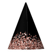 バラ金ゴールド赤面ピンクグリッターグラムモノグラム名 パーティーハット (裏面)