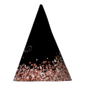 バラ金ゴールド赤面ピンクグリッターグラムモノグラム名 パーティーハット (右)