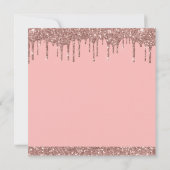 バラ金ゴールド赤面ピンクグリッタースウィート16誕生日 招待状 (裏面)